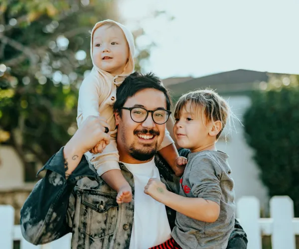Happy family with health insurance coverage in Texas